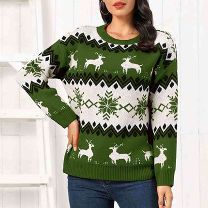 Reindeer Motif Knitted Jumper for Ultimate Comfort and Style - Très Elite