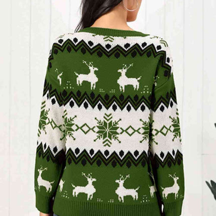 Reindeer Motif Knitted Jumper for Ultimate Comfort and Style - Très Elite