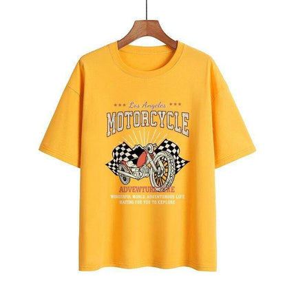 Retro Rider Women's Graphic Tee for Trendy Escapades