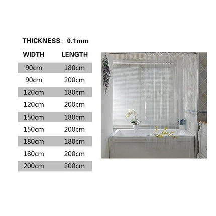 Revamp Your Shower Space with the Botanica Deluxe Clear Waterproof Shower Curtain Liner Set - Elevate Your Bathroom Aesthetics - Très Elite