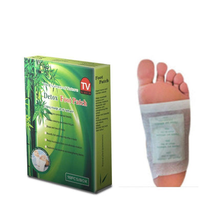 Revitalizing Bamboo Detox Foot Pads - 10-Patch Wellness Set