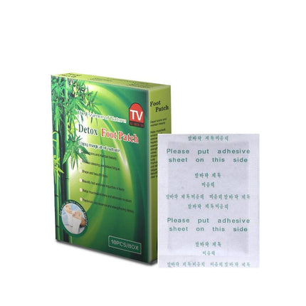 Revitalizing Bamboo Detox Foot Pads - 10-Patch Wellness Set