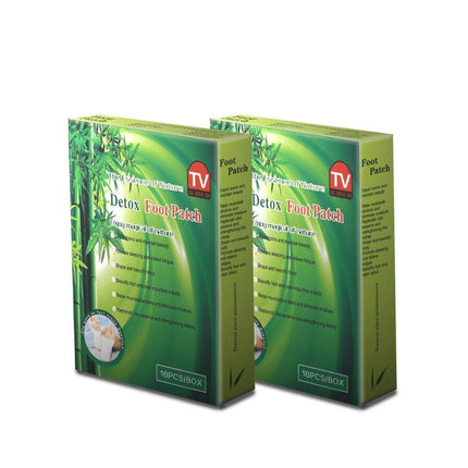 Revitalizing Bamboo Detox Foot Pads - 10-Patch Wellness Set