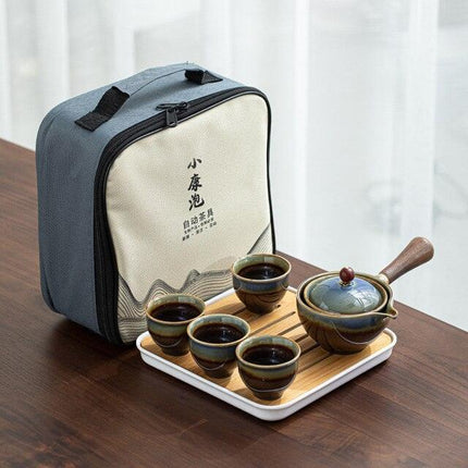 Revolutionary Lazy Kung Fu Auto-Spin Tea Set: Elevate Your Brewing Experience..