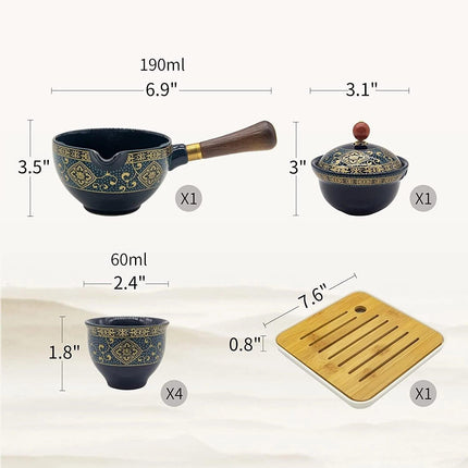 Revolutionary Lazy Kung Fu Auto-Spin Tea Set: Elevate Your Brewing Experience - Très Elite