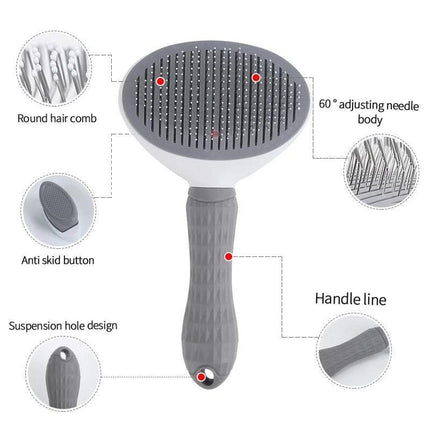 Revolutionary Self-Cleaning Pet Groomer for Dogs and Cats - Eliminate Tangles Effortlessly! - Très Elite