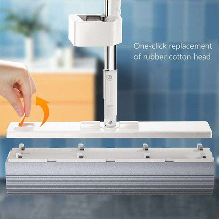 Revolutionary Self-Cleaning Rubber Cotton Mop Set for Effortless Home Cleaning - Très Elite