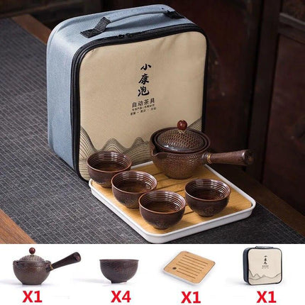 Revolutionary Spinning Porcelain Tea Set for Effortless Brewing - Très Elite