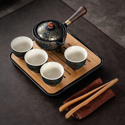 Revolutionary Spinning Porcelain Tea Set for Effortless Brewing - Très Elite