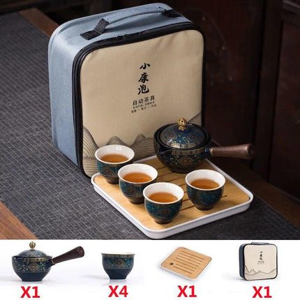 Revolutionary Spinning Porcelain Tea Set for Effortless Brewing - Très Elite