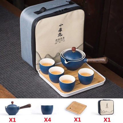 Revolutionary Spinning Porcelain Tea Set for Effortless Brewing - Très Elite