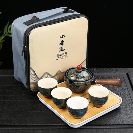 Revolutionary Spinning Porcelain Tea Set for Effortless Brewing - Très Elite
