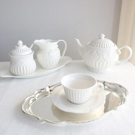 Rococo Reverie: Luxurious Porcelain Tea Set for Elegant Gatherings