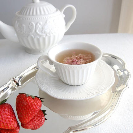 Rococo Reverie: Luxurious Porcelain Tea Set for Elegant Gatherings