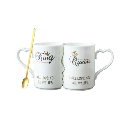 Romantic Ceramic Lovebird Mug Duo - A Perfect Gift for Couples - Très Elite