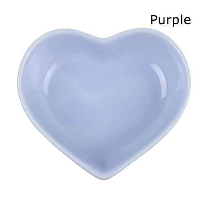 Romantic Heart-Shaped Ceramic Sauce Dish Set - Elegant Dining Accessories - Très Elite