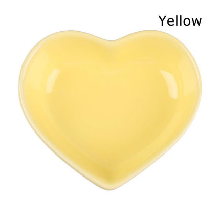 Romantic Heart-Shaped Ceramic Sauce Dish Set - Elegant Dining Accessories - Très Elite