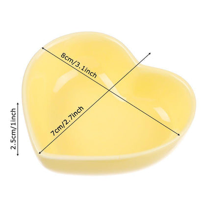 Romantic Heart-Shaped Ceramic Sauce Dish Set - Elegant Dining Accessories - Très Elite
