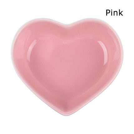 Romantic Heart-Shaped Ceramic Sauce Dish Set - Elegant Dining Accessories - Très Elite