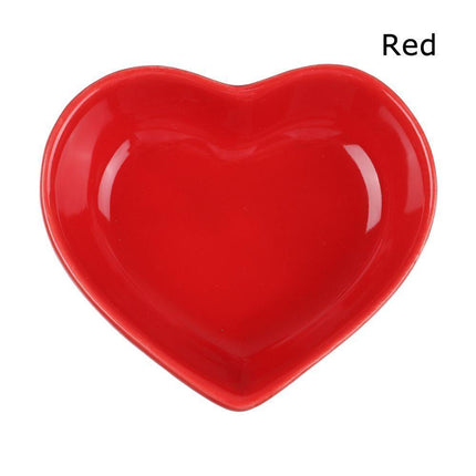 Romantic Heart-Shaped Ceramic Sauce Dish Set - Elegant Dining Accessories - Très Elite