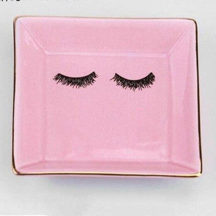 Romantic Heart-Shaped Ceramic Trinket Dish with Colorful Designs