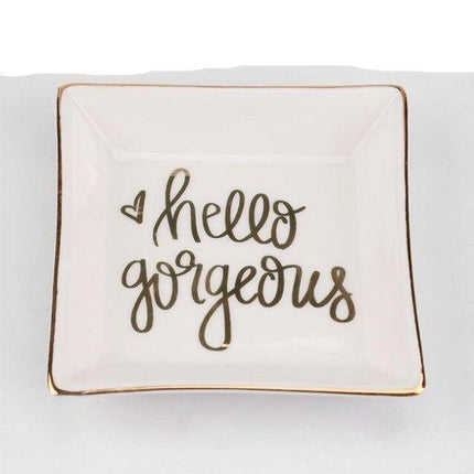 Romantic Heart-Shaped Ceramic Trinket Dish with Colorful Designs