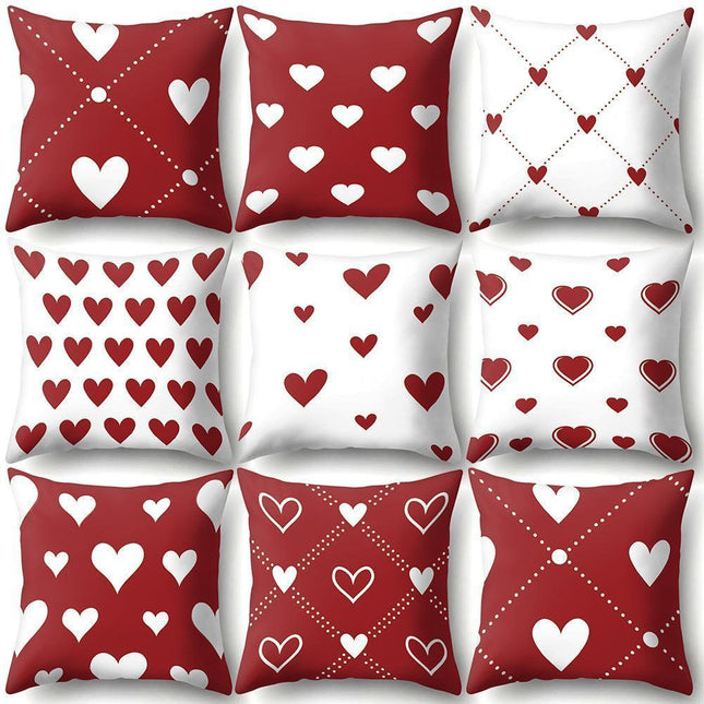 Romantic Love Heart Decorative Pillow Cover - Perfect for Home and Office Ambiance