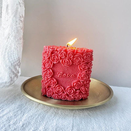 Rose Blossom Candle Craft Silicone Mold for Elegant DIY Creations - Très Elite