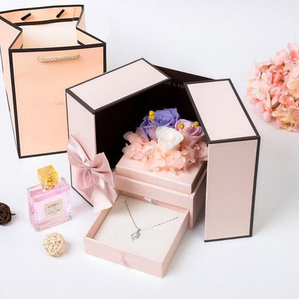 Rose Teddy Bear Delight Box - A Unique Expression of Love - Très Elite