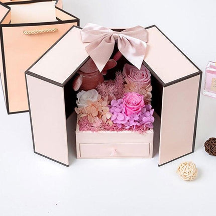 Rose Teddy Bear Delight Box - A Unique Expression of Love - Très Elite