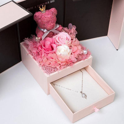 Rose Teddy Bear Delight Box - A Unique Expression of Love - Très Elite