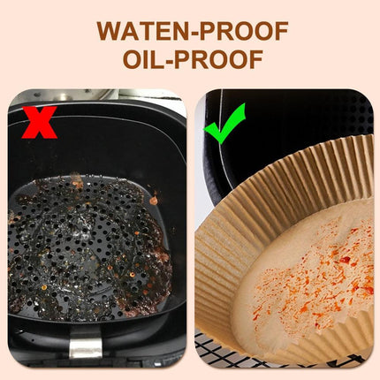 Round Non-Stick Parchment Paper Liners for Effortless Air Fryer Cooking - Très Elite
