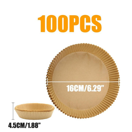 Round Non-Stick Parchment Paper Liners for Effortless Air Fryer Cooking - Très Elite