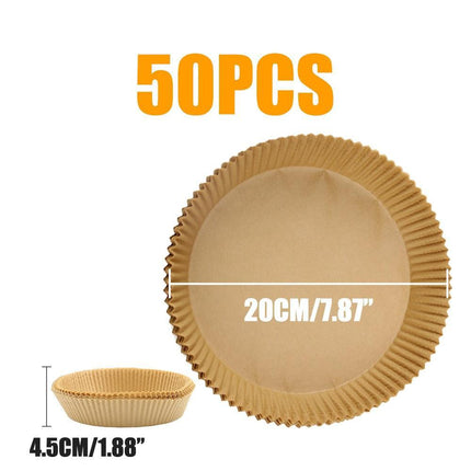 Round Non-Stick Parchment Paper Liners for Effortless Air Fryer Cooking - Très Elite
