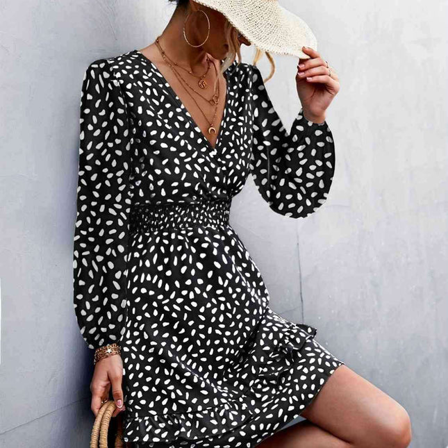 Ruffled Floral Mini Dress - A Versatile Addition to Your Wardrobe