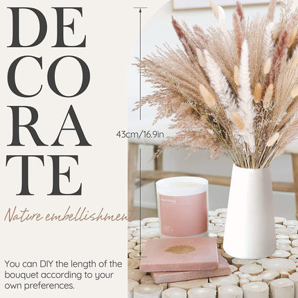 Rustic Bohemian Pampas Grass Bouquet for Weddings and Home Decor - 85 Pieces - Très Elite