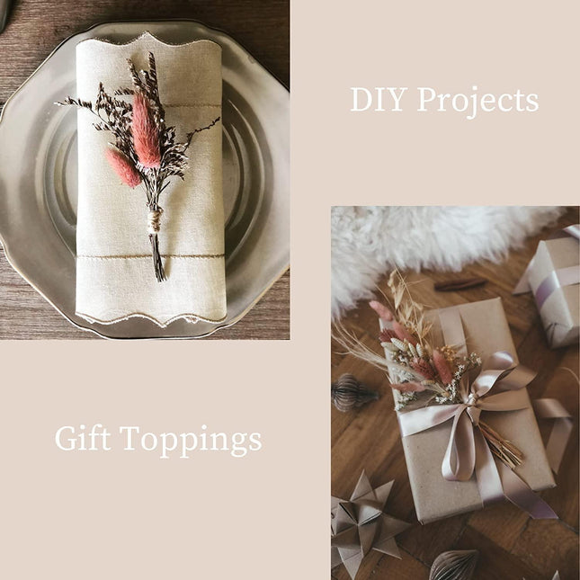 Rustic Boho Bunny Tail Dried Flower Arrangement for Weddings and Home Decor