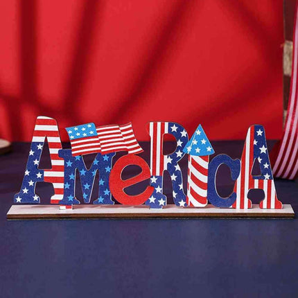 Rustic Wooden Patriotic Home Accent for Independence Day
