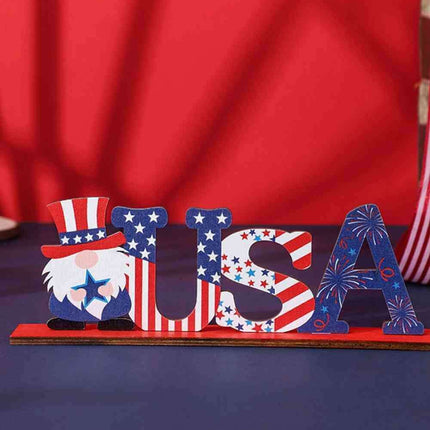 Rustic Wooden Patriotic Home Accent for Independence Day