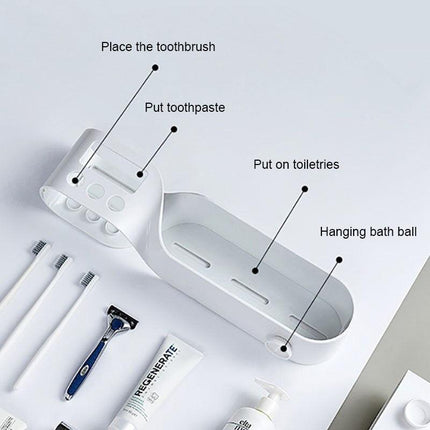 S-Shaped Space-Saving Shower Storage Rack: Waterproof Bathroom Organizer