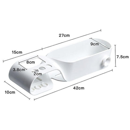 S-Shaped Space-Saving Shower Storage Rack: Waterproof Bathroom Organizer