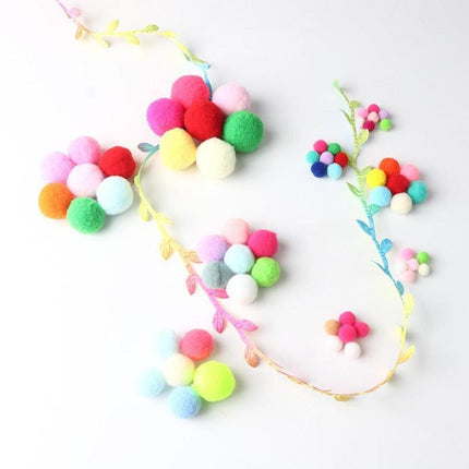 Colorful Spandex Pompom Craft Kit for Creative Projects