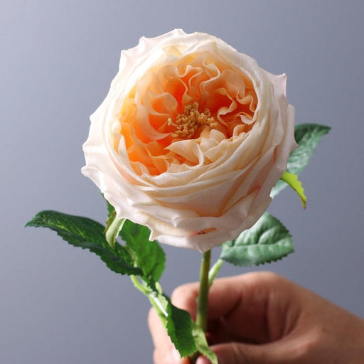 Premium Austin Rose Peony Silk Flower Stem - Lifelike Floral Decor Piece