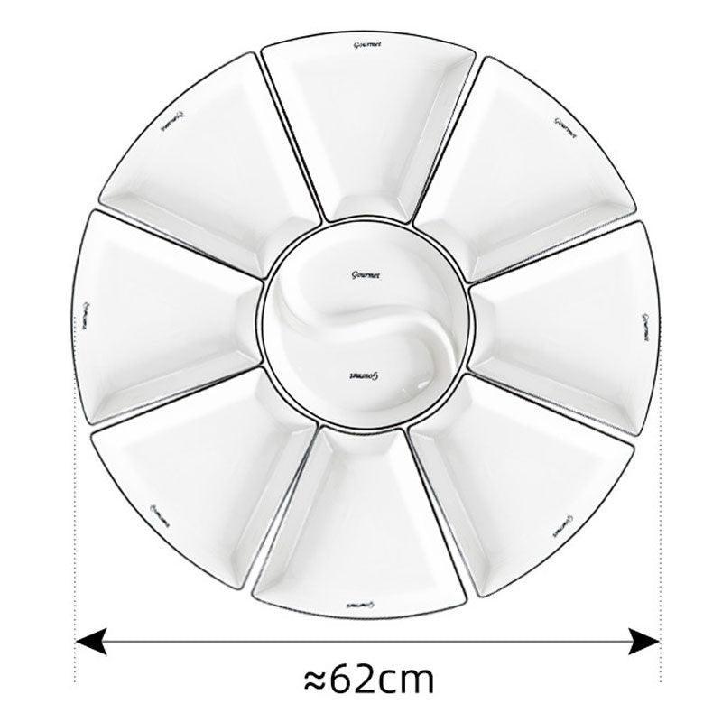 Luxurious 9-Piece Porcelain Dinnerware Collection