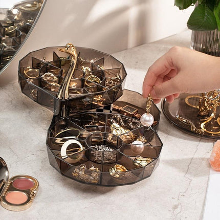 Elegant Swan 3-Tier Jewelry Display and Organizer Stand