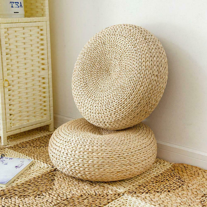 Tatami Meditation Cushion with Natural Cattail Fill and Eco-Friendly Design