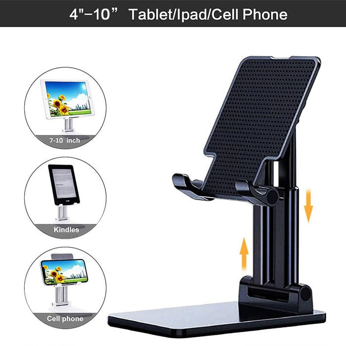 Adjustable Aluminum Phone Holder Stand with Heavy Case Compatibility