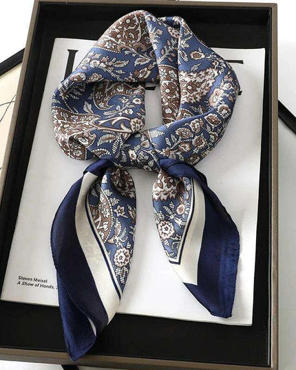 Elegant Leopard Print Silk Scarf - Premium Women's Fashion Accessory