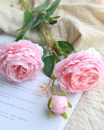 Chic 61CM Faux Peony Stem - Effortless and Timeless Floral Accent for Any Space