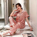 Leopard Print Satin Pyjama Set for Women